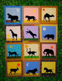 ASA 403- Sew Fabulous® Safari Animals Wall Art Quilt